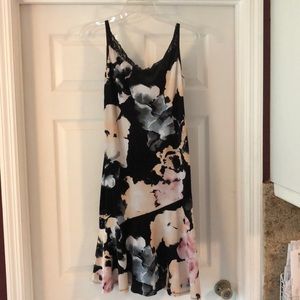 Velvet Floral Mini Dress